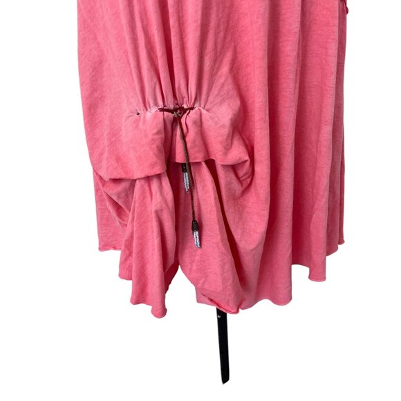 Angels Never Die Tank Dress Womens 4 Coral Sleeveless Beaded Crochet Boho Artsy - Picture 5 of 11